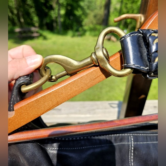 Vintage COACH Legacy Bleecker Felicia Anniversary Tattersall Leather 11424 Black - Picture 7 of 11